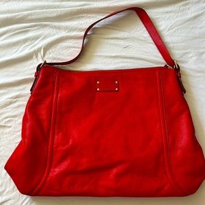 Kate Spade Red leather everything bag